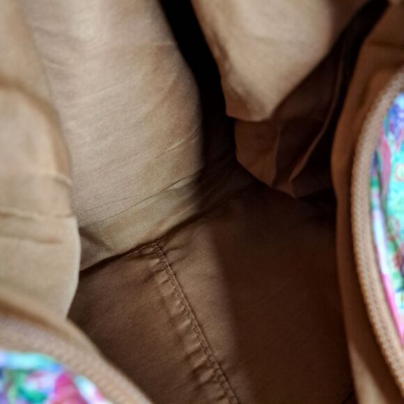 NEW St. John's Bay Shoulder Bag Floral Double Zipper Soft Faux Leather - Picture 10 of 11